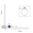 thumbnail image 4 of ANGARA Natural Classic Round Amethyst and Diamond Three Stone Ring in 925 Sterling Silver for Women (Size-6mm) | February Birthstone, Anniversary, Jewelry Gift for Women | Natural Amethyst Ring, 4 of 9