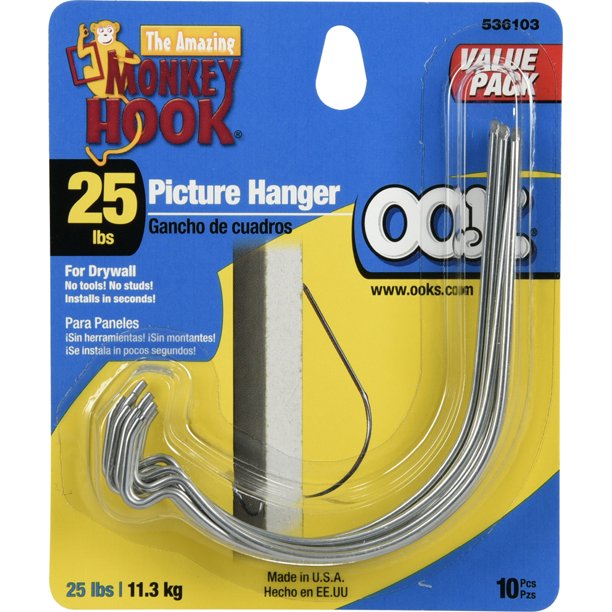 OOK 536103 Monkey Hook Picture Hangers (35lb) 10 Pack