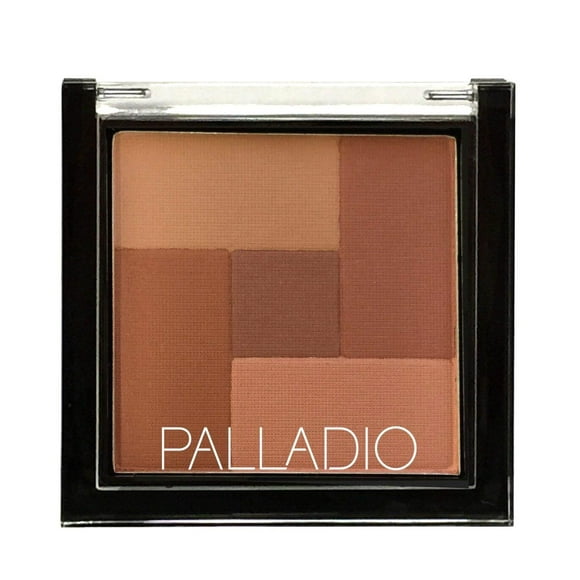 Rubor y Bronceador Palladio Mosaic Spice Maquillaje Facial Suave y Sedoso en Polvo Prensado
