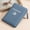 Blue, variant on RFID Shielded Zipper Travel Document Holder, Faux Leather Multi-Slot Passport Clutch with Smartphone Storage Pocket