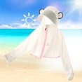 thumbnail image 2 of YunPes Kids UPF 50+ Sun Protection Jacket Ice Silk Cropped Zip Hooded Sweatshirts with Face Cover & Thumb Holes Summer Outdoor Beach, 2 of 3