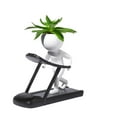 thumbnail image 4 of LHWEN Yoga Pose Figure Action Succulent Plant Pot Adorable Resin Pot for Air Plants Stress Reducing Decoration for Home and Office Perfect Gift for Plant Lovers Desk Shelf Windowsill and More, 4 of 5