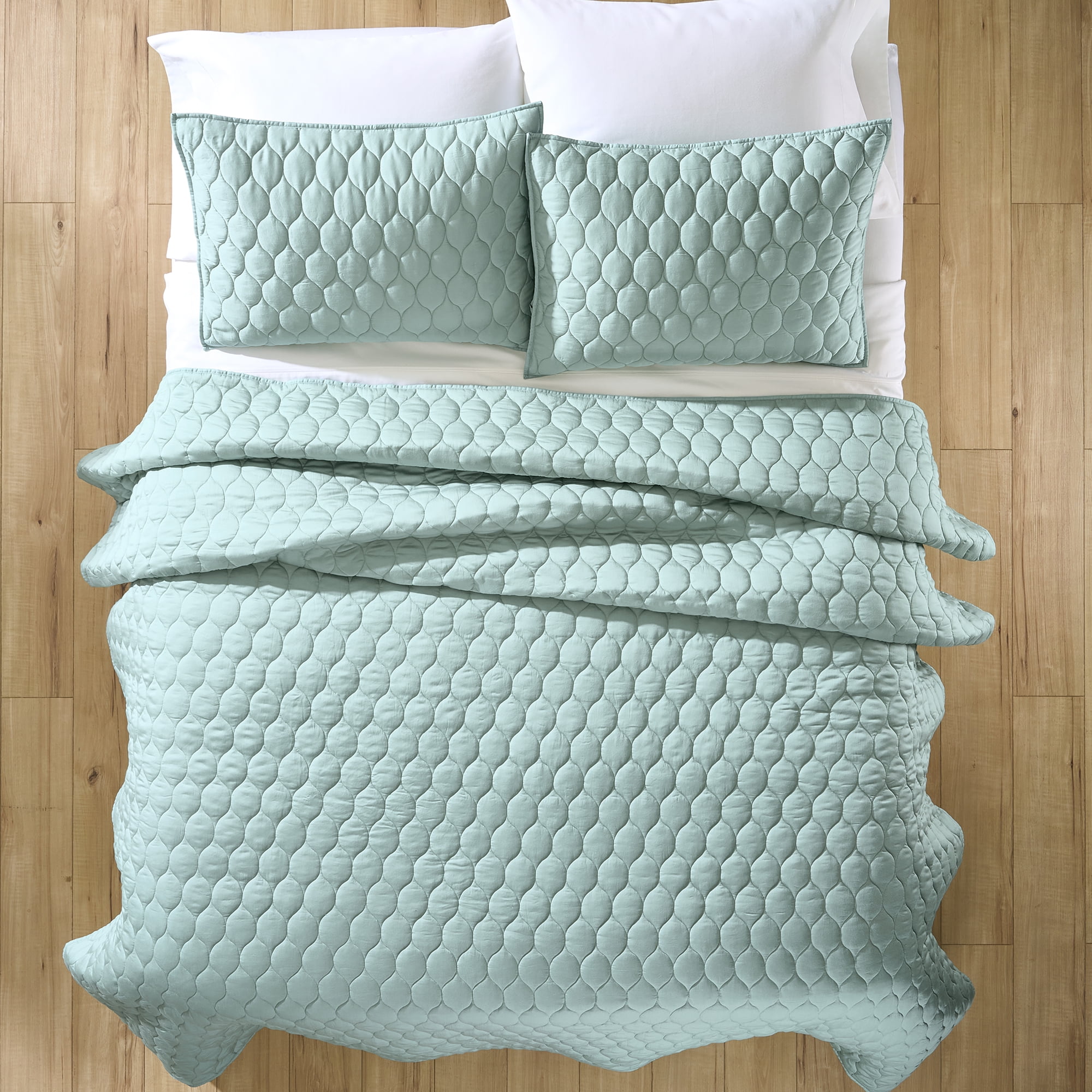 Better Homes & Gardens Tencel Quilt, King, Seafoam Green, Soft Touch Bedding