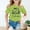 T-Light Green, variant on Adeawade Girl Tops Short Sleeve T Shirts Crewneck Tee Kid Summer Graphic Blouse Simple Style Summer Wear 7-8 Years Black