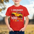thumbnail image 2 of Ulitacool Boys T Shirt Lightweight Back To School Tops Round Neck Tee Cartoon Prints Short Sleeve Blouse Daily Wear 6-7 Years Red, 2 of 4