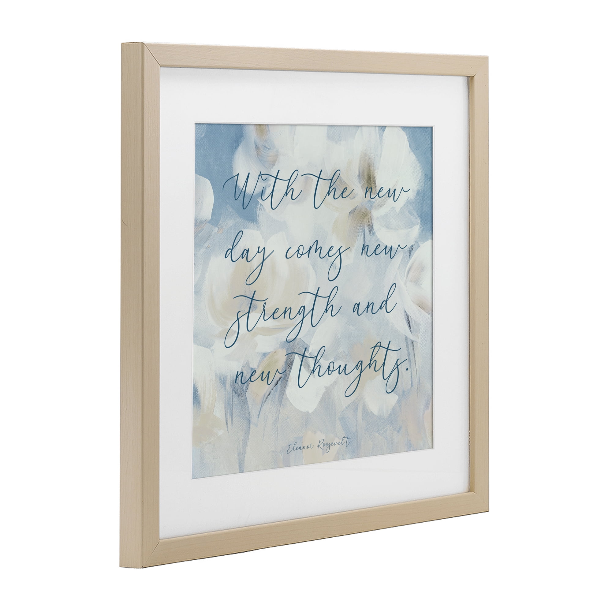Stupell Industries Strength & New Thoughts Quote Birch Framed Print Under Glass, design by Lanie Loreth
