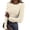 L12# Beige, variant on Womens Polka Dot Long Sleeve Shirts Crew Neck Slim Fit Tops,Y2K, Basic Tee Shirts, Going Out,Trendy, Street, Casual, Fall, Spring, Lightweight, Layering Tops,Gray,S
