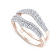 thumbnail image 6 of AFFY White Natural Diamond Wrap Enhancer Solitaire Ring In 10k Rose Gold (1 Cttw), Ring Size 5.5, 6 of 10
