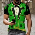 thumbnail image 3 of St Patrick's Day Shirt Men O Neck Printed Short Sleeve T-Shirt Novelty 3D Graphic T Shirts Irish Green Blouse Casual Summer Tops, 3 of 8