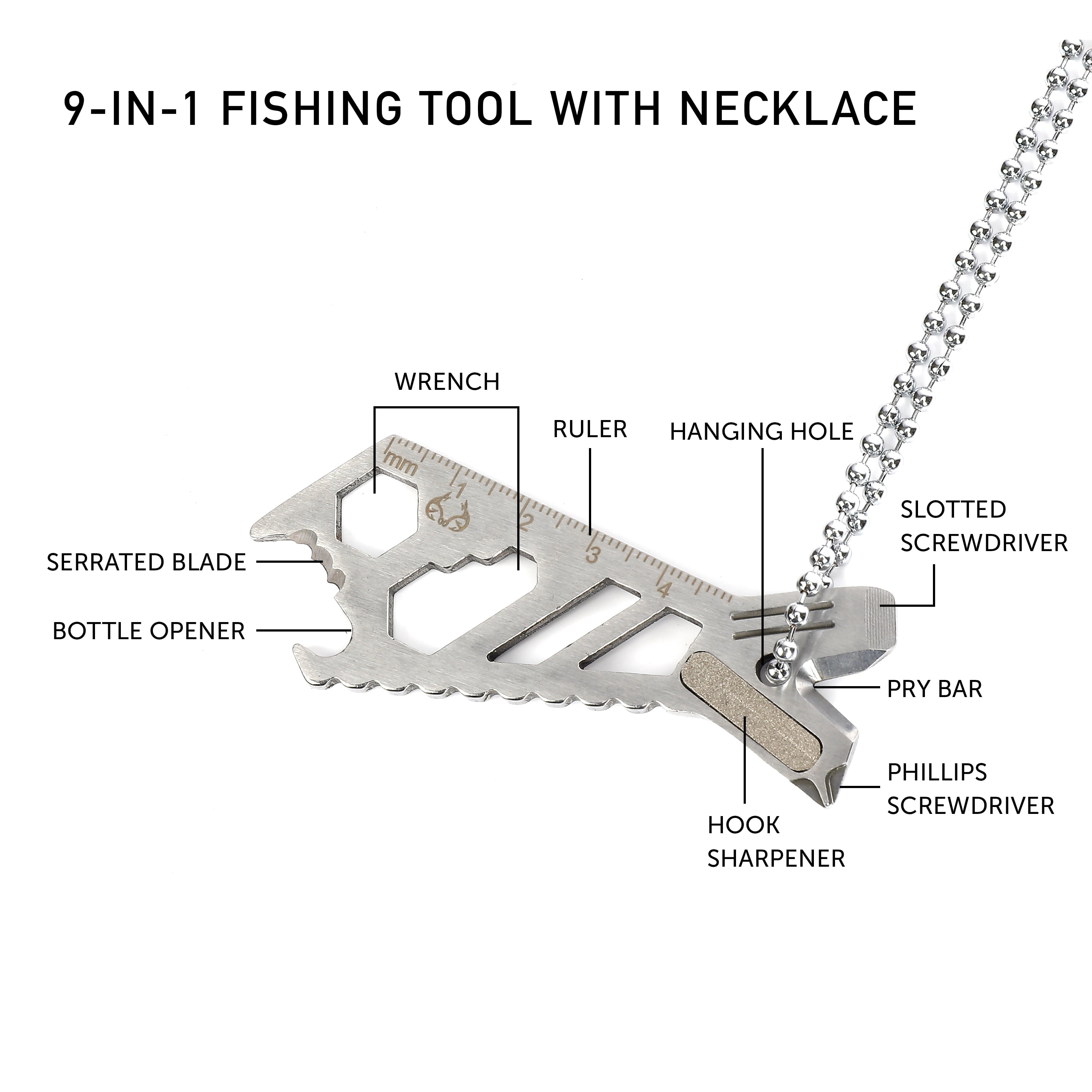 Realtree 7 Piece Angler's Collection Fishing Kit with Fillet Knife and Fish  Scale