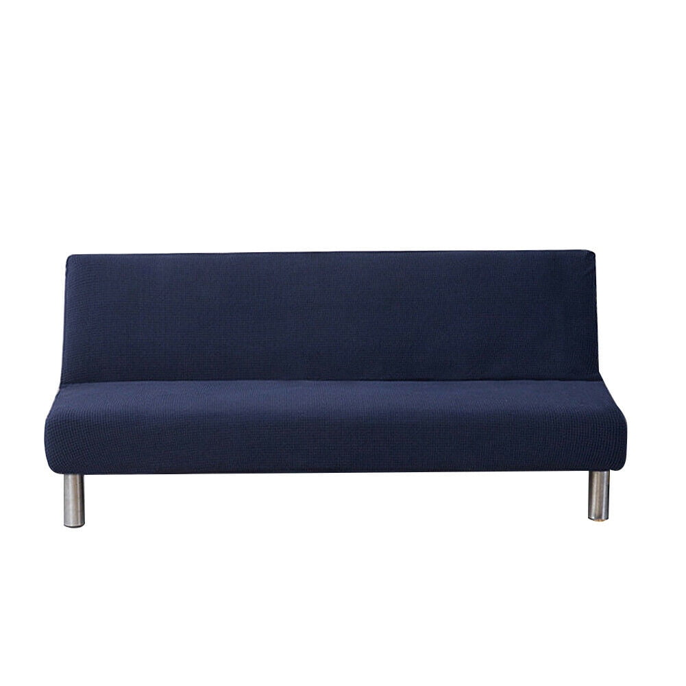 US Stretch Solid Color Futon Slipcover Full Or Queen Size Armless Sofa