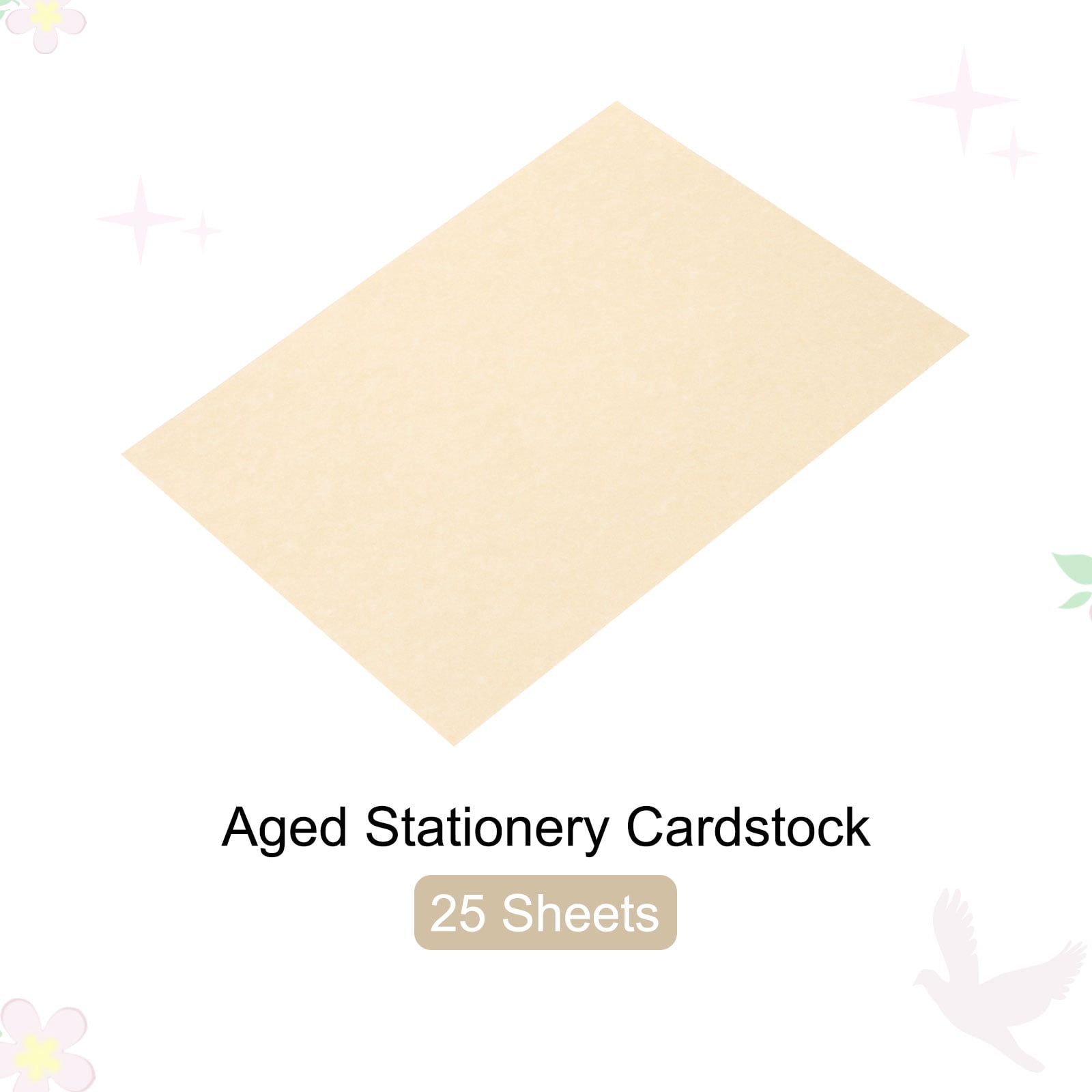Uxcell Parchment Paper Aged Look Stationery Vintage Paper Sheet for Certificate Invitation Envelope Deep Brown 8.5 x 11 Inch