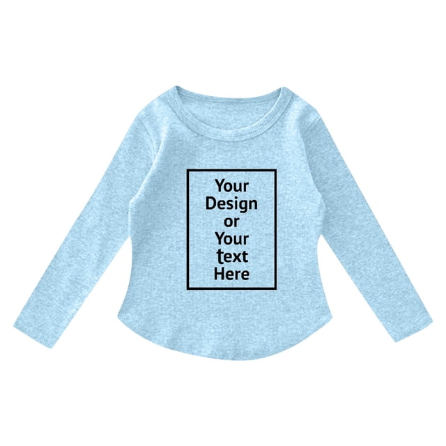 Girls Long Sleeve Shirts Kids Arc Hem Side Slit Soft Tunic Tops T Shirts