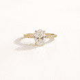 thumbnail image 2 of Jewelerix 1.5 Carat Oval Cut Moissanite Engagement Ring in 14K Yellow Gold Vermeil, Hidden Halo Pavé Band, Sizes 3-9, 2 of 3