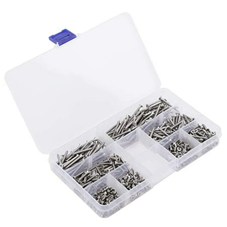 

mnjin countersunk 304m3 stainless set steel head boxes 15 400pcs tapping tools & home improvement grey