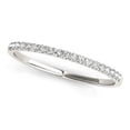 thumbnail image 1 of 14k White Gold Slim Pave Set Diamond Wedding Band (1/8 cttw) Size 3, 1 of 2