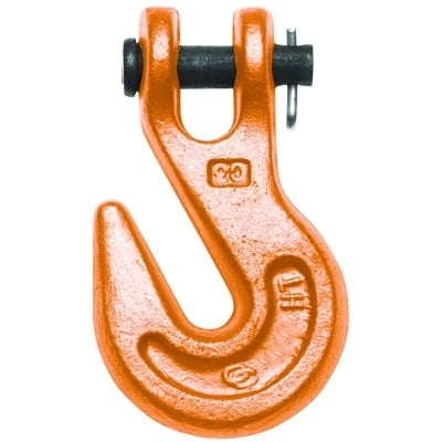 473 Series Clevis Grab Hook, 3/8 In, 7,100 Lb, Orange Powder Coat | Bundle of 5 Each
