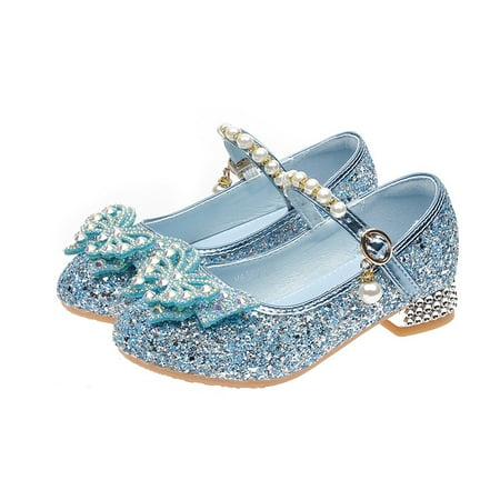 

Girls‘ Shoes Fashion New Spring and Autumn Children‘s High-heeled Aisha Shoes Little Girl‘s Crystal Shoes Small and Medium-sized Children