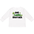 thumbnail image 3 of Inktastic One Lucky Brother with Shamrocks Boys Long Sleeve Toddler T-Shirt, 3 of 5