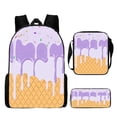 thumbnail image 2 of Womens Cute Ice Cream 3 Piece Set Sweet College Backpack for School Back to School Backpack for Women, 2 of 5