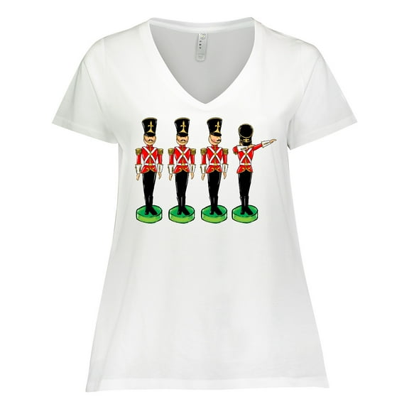 Inktastic Christmas Dabbing Tin Soldier Women's Plus Size V-Neck T-Shirt