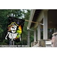 thumbnail image 4 of Toland Home Garden Skeleton Pirate Halloween Pirate Flag Double Sided 28x40 Inch, 4 of 5