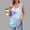 Light Blue, variant on QUNYINEY Crew Neck Women Tank Tops Casual Camisole Floral Sleeveless Tops Summer Flowy Loose Tank Tops