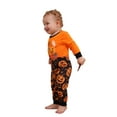 thumbnail image 2 of EYIIYE Family Pajamas Matching Sets Halloween Pumpkin Set Letter Print Long Sleeve Tops Long Pants 2-Piece Outfits, 2 of 8