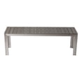 thumbnail image 1 of Pangea Home Breeze Modern Anodized Aluminum Frame Outdoor Bench in Gray, 1 of 2