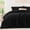 01 Black-3 piece-full (82"x86"), variant on 3 piece-full (82"x86") 01 Black Flannel Bedding Comforter Set
