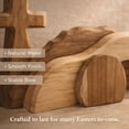 thumbnail image 5 of Wooden Empty Tomb Easter Resurrection Scene for Tabletop, Brown Christian Home Decor, 5 of 6