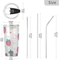 thumbnail image 3 of GZHJMY Strawberry Fruit Tumbler with Lid & Straw,Reusable Double Wall Stainless Steel Vacuum Insulated Travel Mug, 3 of 7