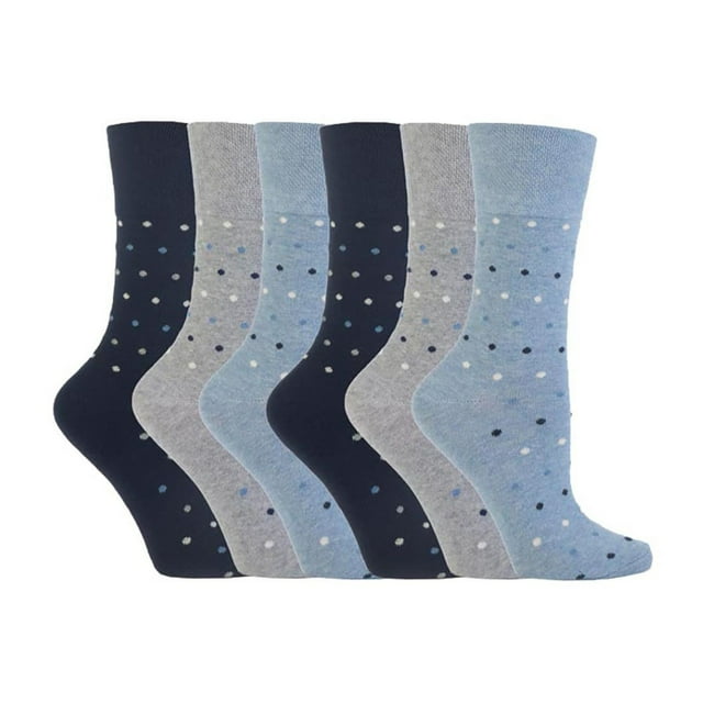 Gentle Grip - 6 Pairs Ladies Gentle Grip Non Elastic Crew Socks