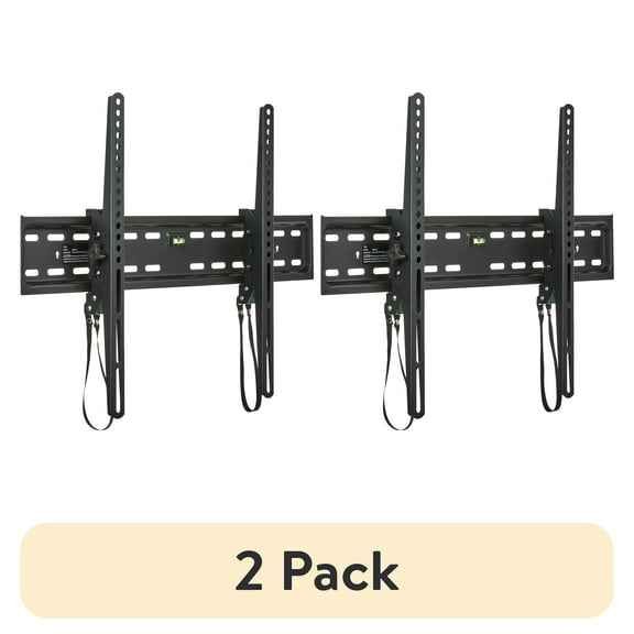 (2 pack) onn Tilting TV Wall Mount for 50" to 86" TV's, UL Listed, up to ±12° Tilting