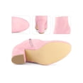 thumbnail image 2 of BLISSFUL STEP Women's Round Toe Block High Heels Ankle Boots, 2 of 6