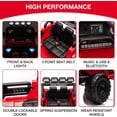 thumbnail image 4 of Cherish 12V Kids Ride On Truck Car, Electric Vehicles with Remote Control, Lights, Music, 3 Speeds, Red, 4 of 8