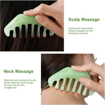 2-Piece Handheld Head Massage Scalp Comb, Guasha Scraping Scalp Comb, Portable,Eases Pain