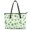 Green Clover Print, variant on Uourmeti Green Cats Clover Luck Design Saddle Handbag for Dating, Leather Tote Bag with Casual Lightweight Purse Tote Bags