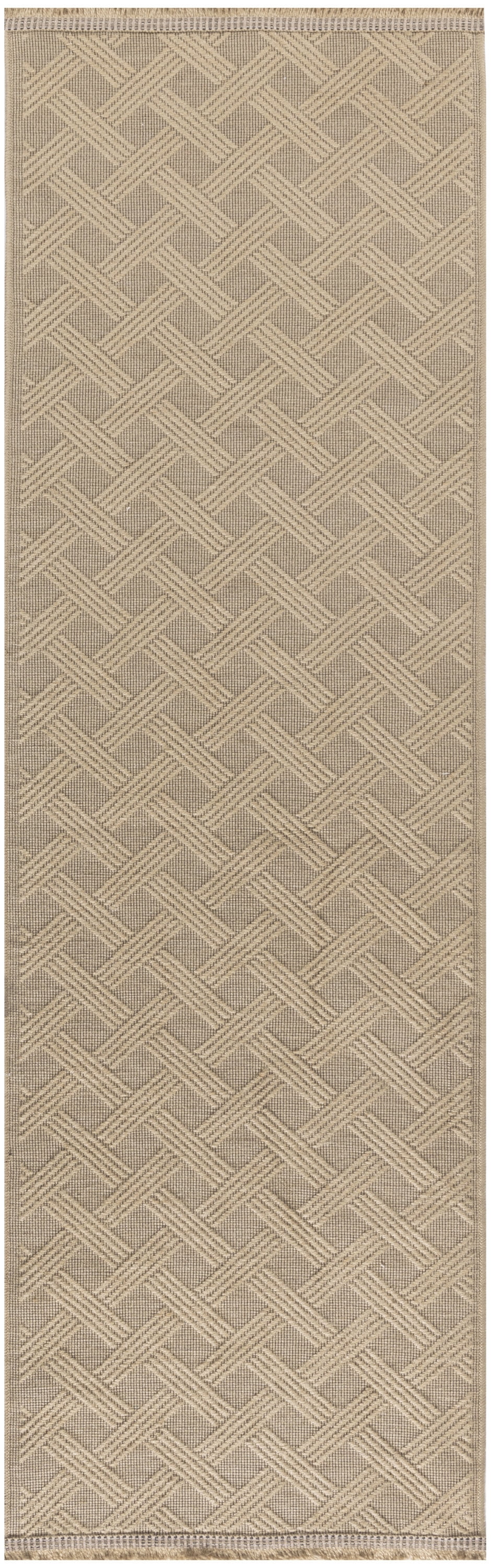 Nourison Washable Organic Geometric Natural 2'3" x 7'6" Area Rug (2x8)
