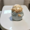thumbnail image 4 of Boy Holding Nose Statue, Funny Bathroom Decor, Knick Knacks for Shelves, Bathroom Figurines, Cute Weird Vulgar Figurine, 4 of 4