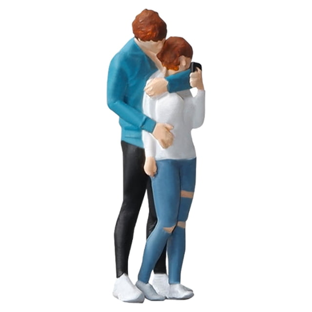Figura de Diorama a escala 1/64, parejas de personajes, decoración de casa de muñecas, proyectos de bricolaje, escena en miniatura, modelo de personas