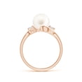 thumbnail image 2 of ANGARA Classic Freshwater Cultured Pearl Bypass Ring in 14K Rose Gold for Women | June Birthstone, Birthday, Anniversary, Jewelry Gift for Women | Pearl Ring, 2 of 8