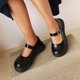 thumbnail image 5 of Zapatos de estudiante de punta redonda y baja con plataforma de tacón medio gótico punk para mujer Wmkox8yii  shkj675, 5 of 9