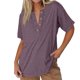 thumbnail image 3 of Chaquetas para mujer,Camisa informal abotonada para mujer, blusa de manga corta, tejido de poliéster suave, corte holgado para uso diario, sopatenor, 3 of 9