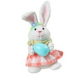 thumbnail image 2 of Cute Rabbit Figurine Decorative Ornament Art Ornament Bedroom Tabletop Shelf for Anniversary Office Decor Female, 2 of 9