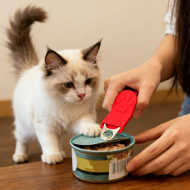Cat Can Opener Tool with Adorable Design for Effortless Kitchen and Outdoor Use