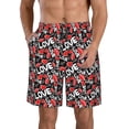 thumbnail image 1 of Fotbe Graffiti Valentine Day Trajes de Baño Estampados para Hombre, Shorts de Verano de Secado Rápido, Ropa de Playa, Bañadores-X-Large, 1 of 6