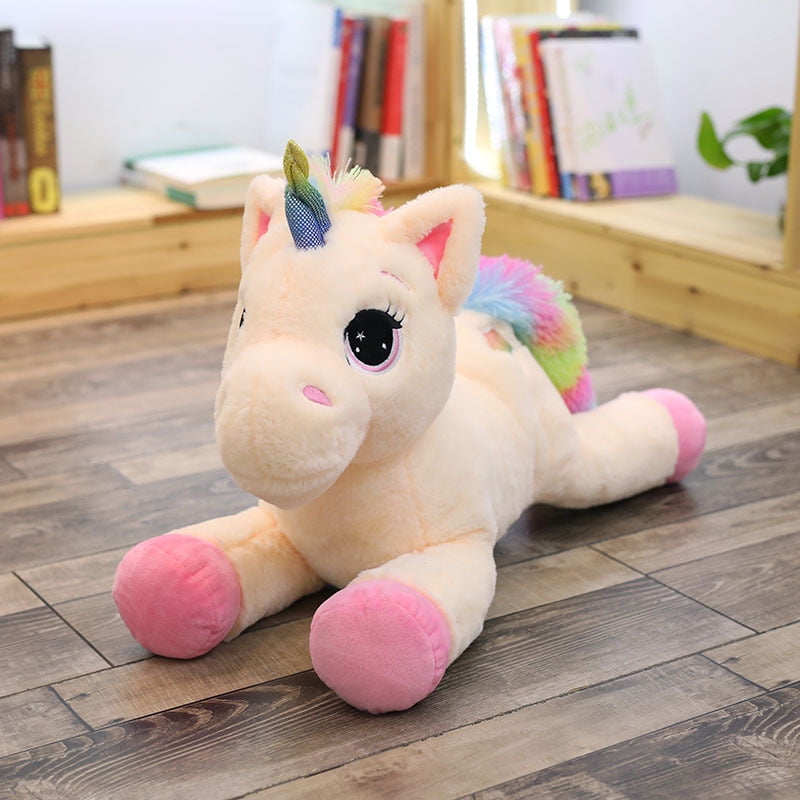 2 Styles Large Soft Rainbow Unicorn Plush Toy Cute Cartoon Unicorn Soft 