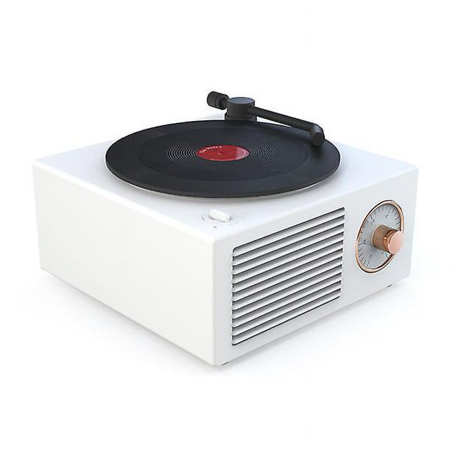 Altavoz atómico Bluetooth CHAO retro de vinilo fonógrafo estéreo inalámbrico minialtavoz blanco