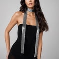 thumbnail image 2 of HXWCHs Elegant Handmade Metallic Sequin Aluminum Mesh Scarf Tie for Women Stylish Versatile Fashion AccessoryOne Size Silver, 2 of 6